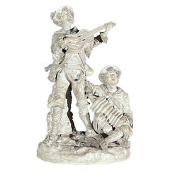 "The Minstrels" French Terracotta Statuette