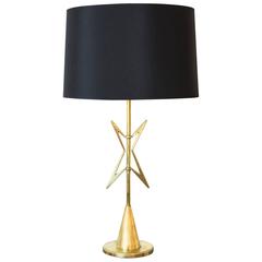 Mid-Century Modern Atomic Brass Table Lamp