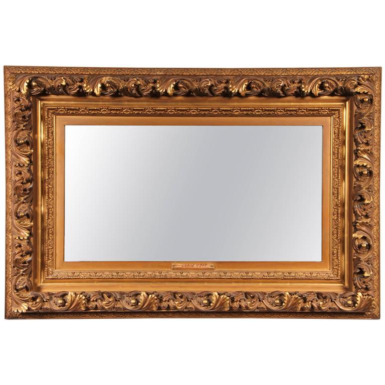 Ornate Gold Leaf Mirror with Acanthus Carving For Sale at 1stDibs