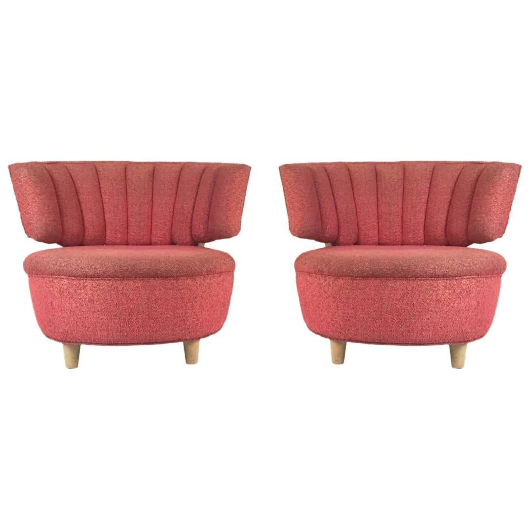 Midcentury Slipper Chairs Attributed to Gilbert Rohde