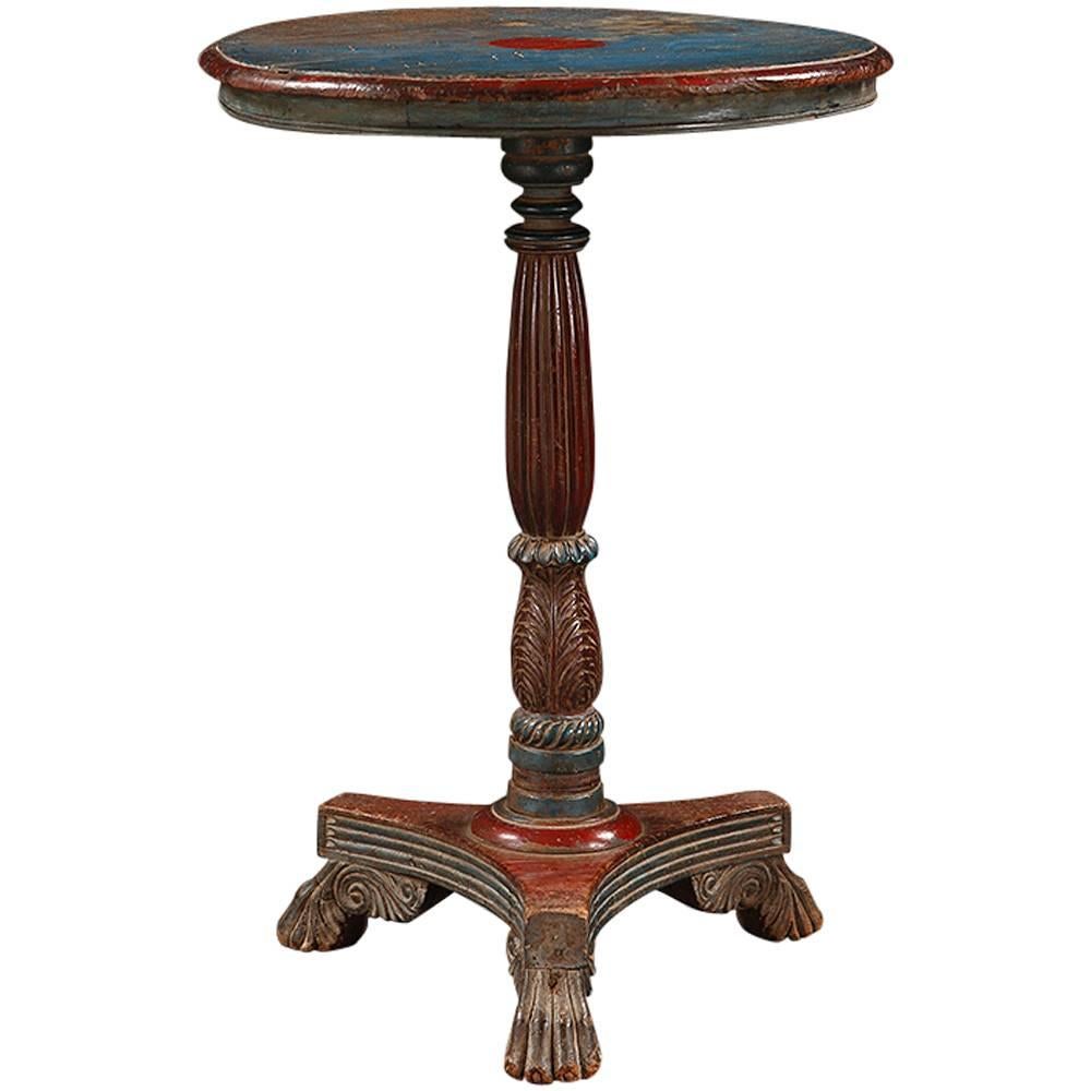 19th Century Goan Painted Table For Sale