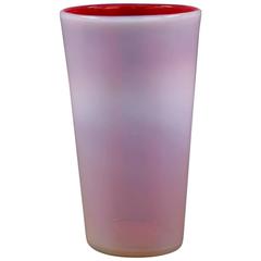 Early 20th Century Red Opaline Vase by Seguso Milano 3