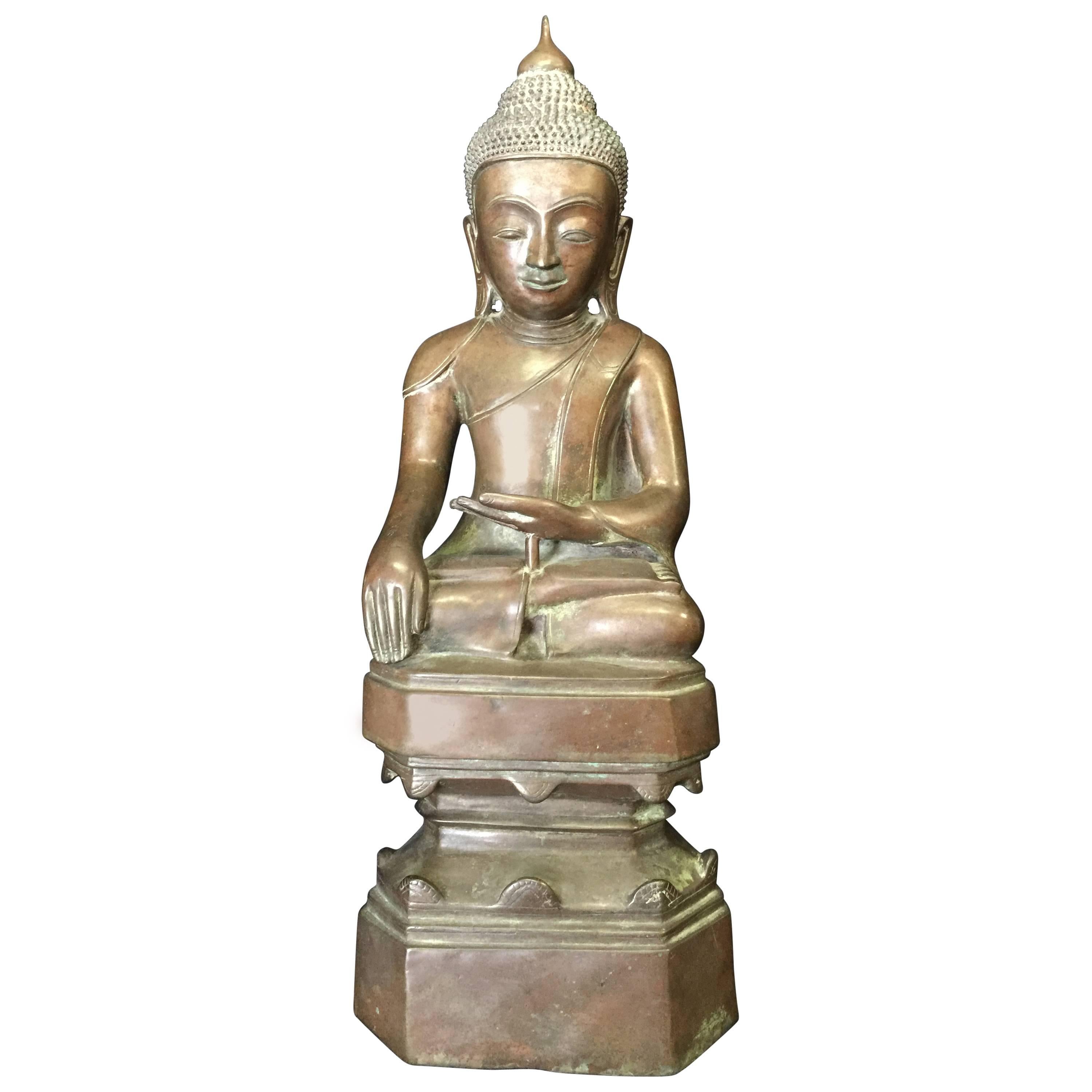 19th Century Bronze Buddha For Sale