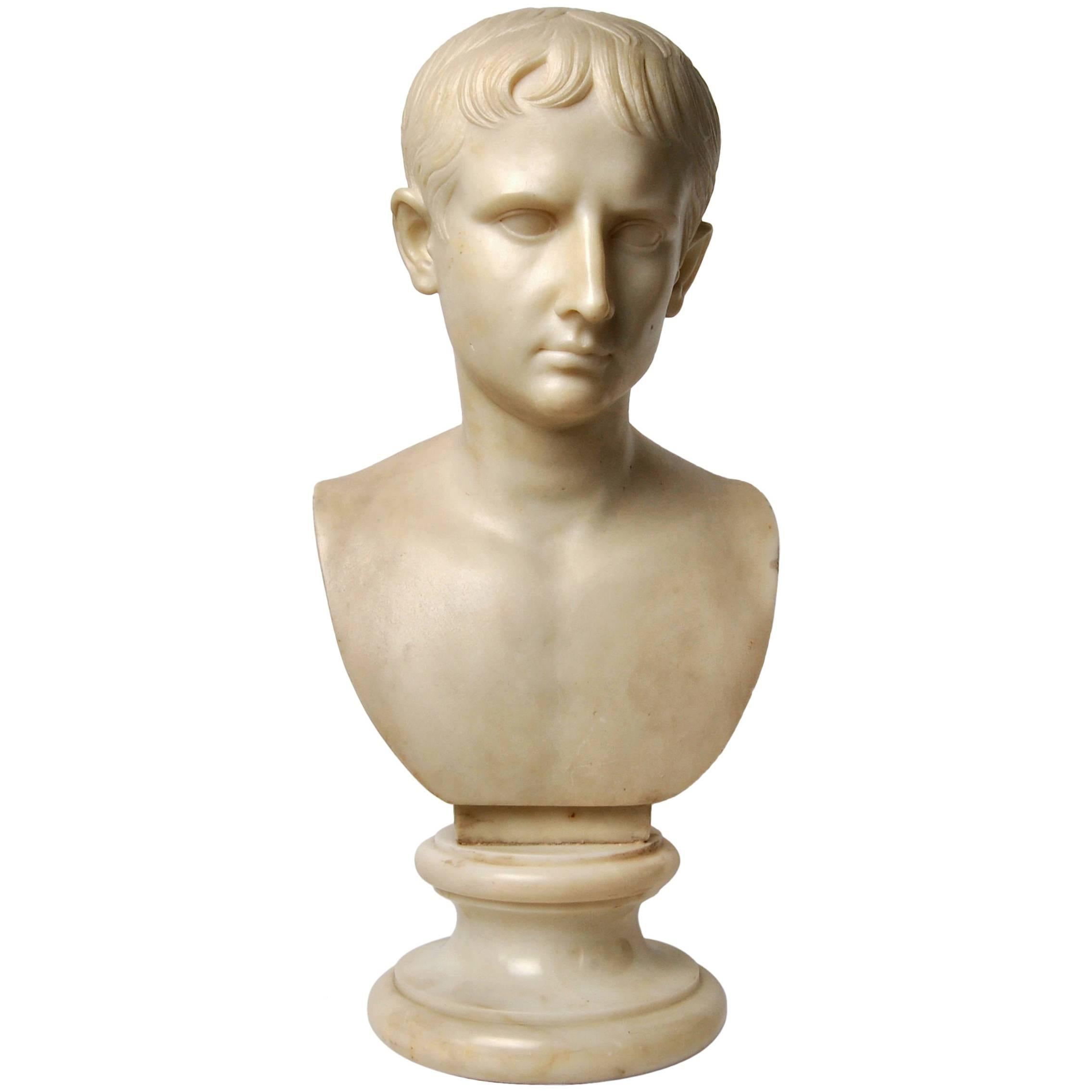 18th Century Marble Bust of Julius Caesar For Sale