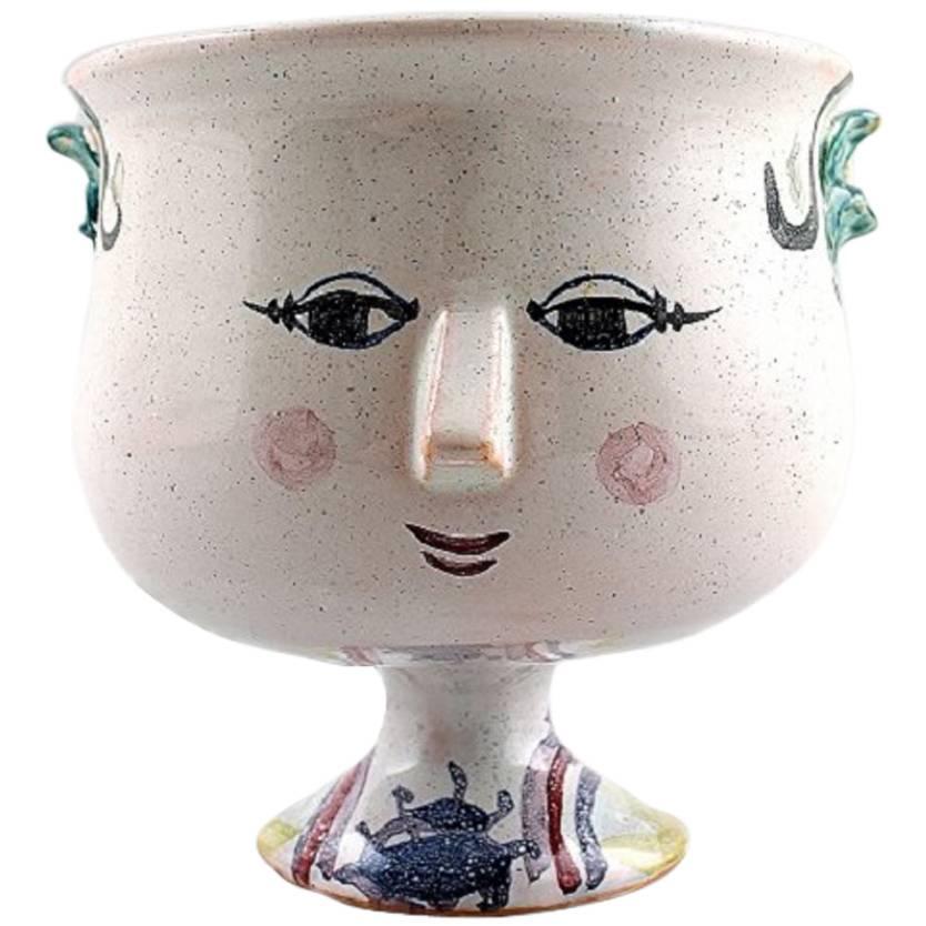 Bjorn Wiinblad Unique Ceramic Vase, The Blue House, 1964