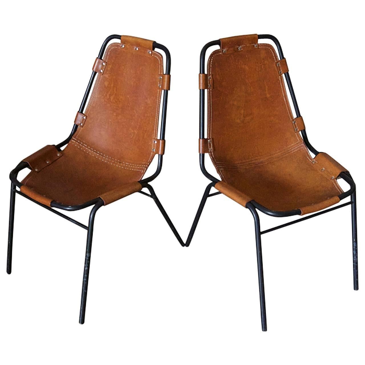 Vintage Pair of Chairs by Charlotte Perriand for Les Arcs