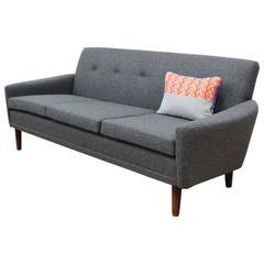 Danish Midcentury Three-Seat Sofa Fully Restored in Wool Danish Midcentury Three-Seat Sofa Fully Restored in Wool