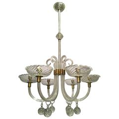 Seguso Murano Glass Chandelier