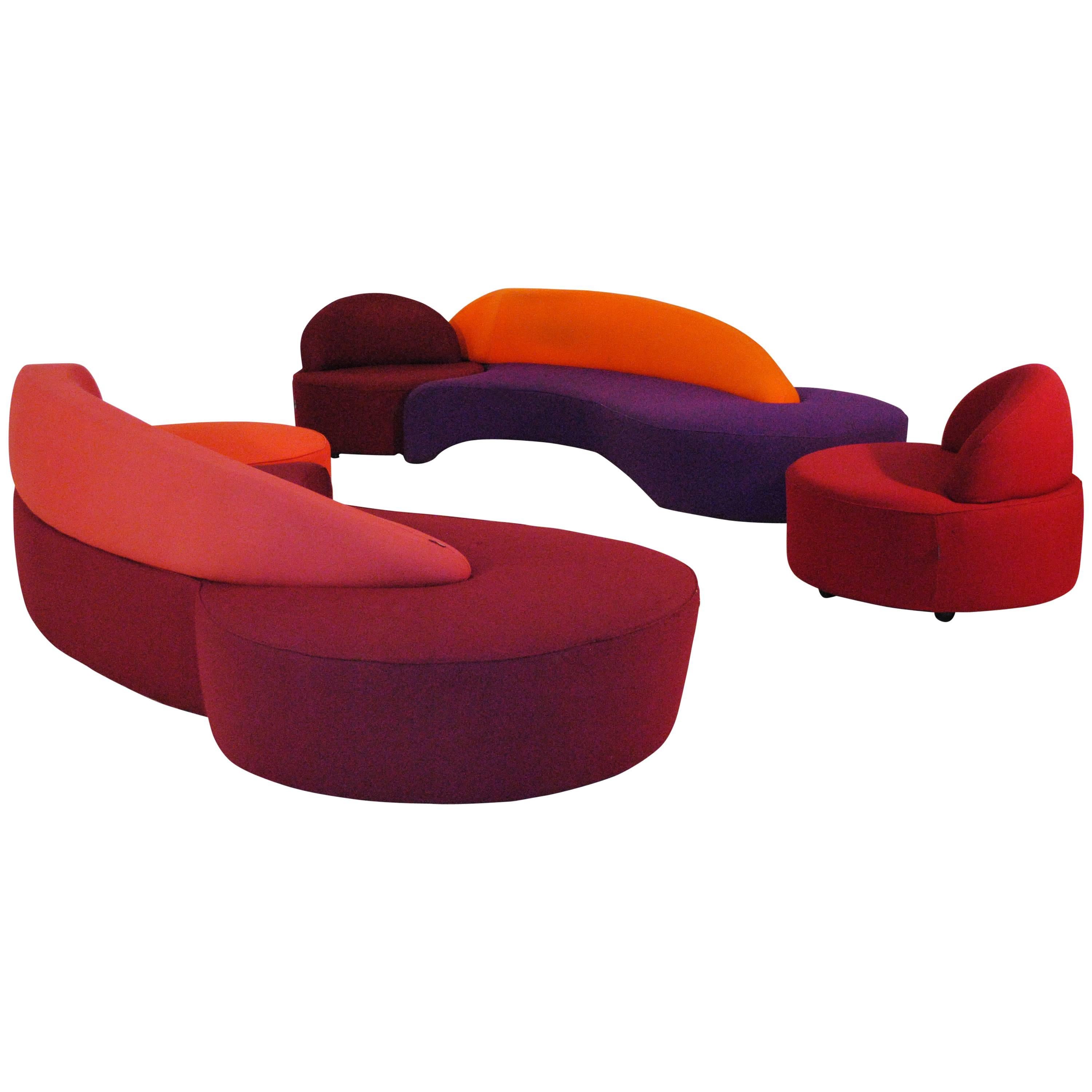 Spectacular 'Comet' Lounge Set by Vladimir Kagan