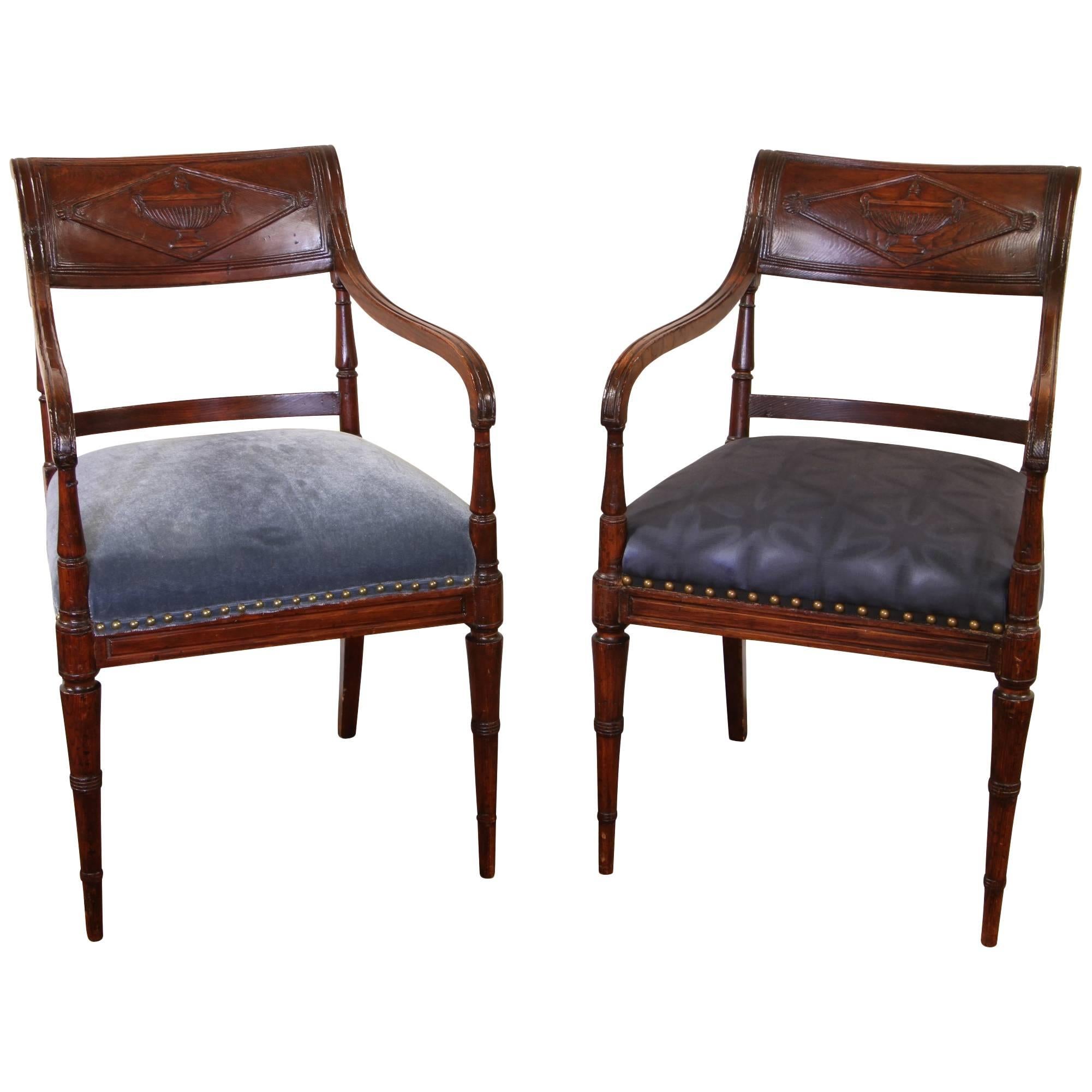 Fine Pair of Regency Style Armchairs
