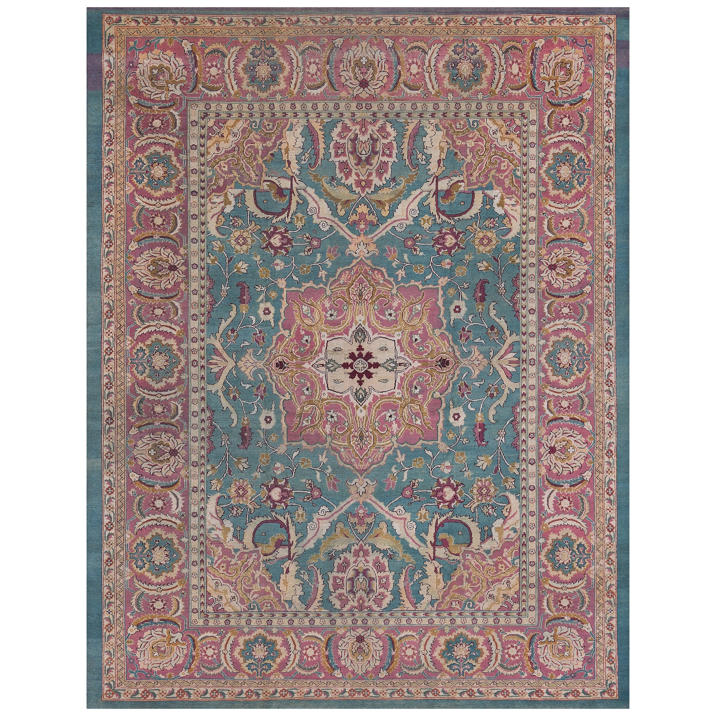 Late 19th Century Agra Rug from North India