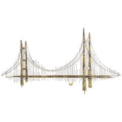 Curtis Jere Golden Gate Bridge Wall Sculpture