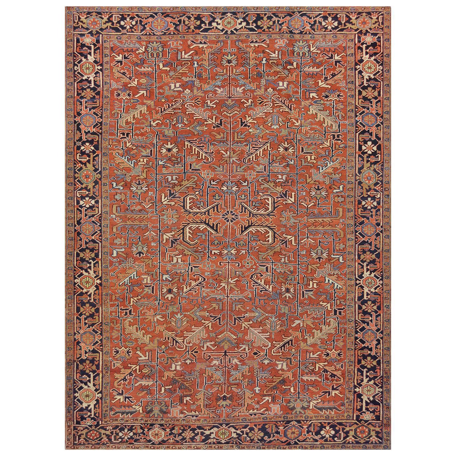 Early 20th Century Wool Heriz Rug from North West Persia For Sale
