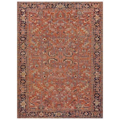 Antique Early 20th Century Wool Heriz Rug from North West Persia