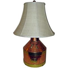 19th Century English Copper Jug Lamp 4
