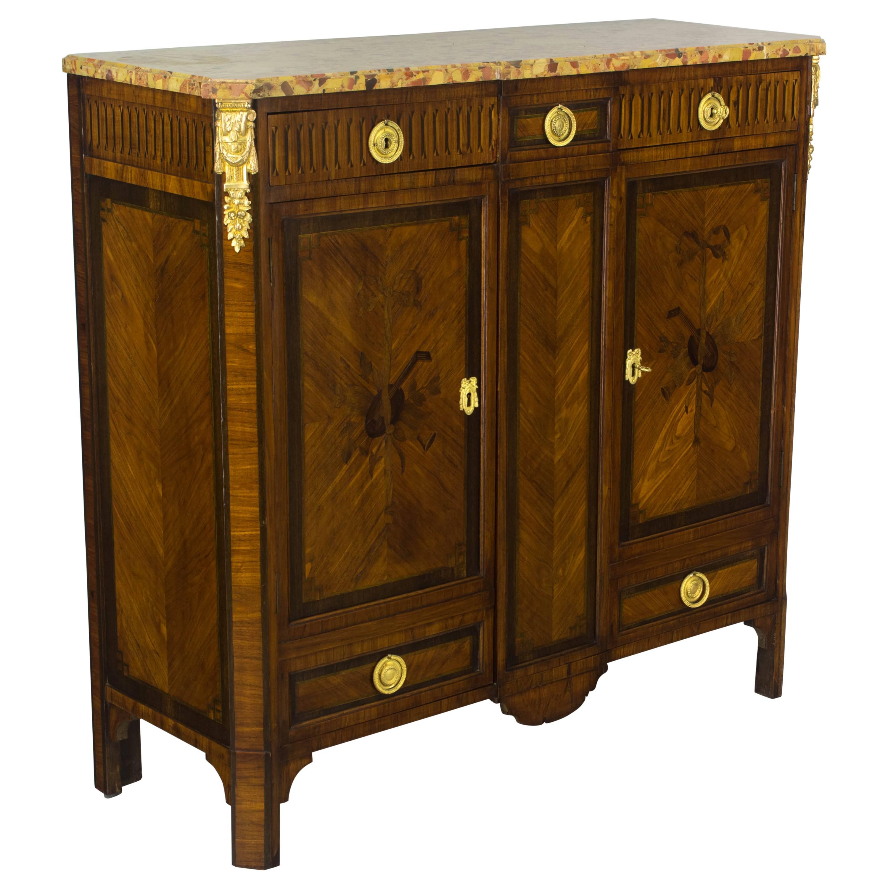 19th Century Louis XVI Style Marquetry Buffet