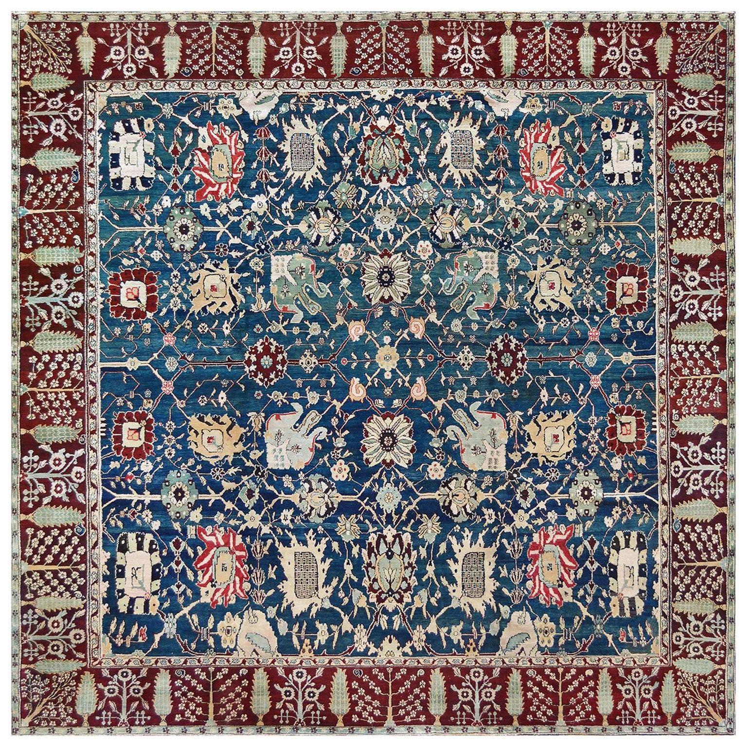 Late 19th Century Agra Rug from North India For Sale