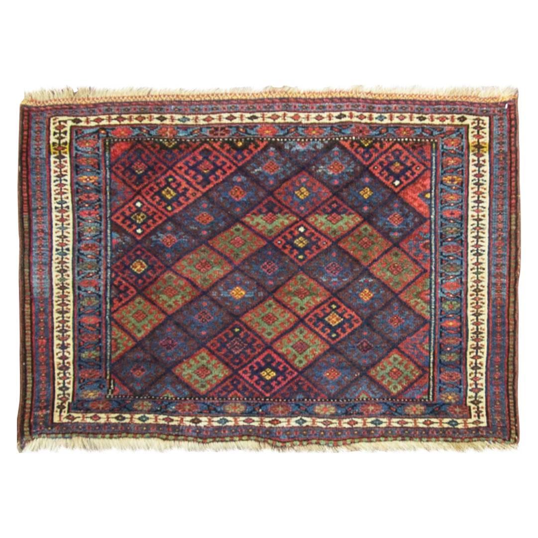 Antique Persian Jaf Kurd Bag Face 2'10" x 3', Arabesque, Free Shipping For Sale