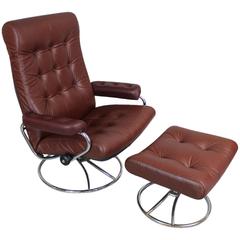 Ekornes Lounge Chair and Ottoman