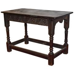 Jacobean-Revival Stained Oak Center Table 11