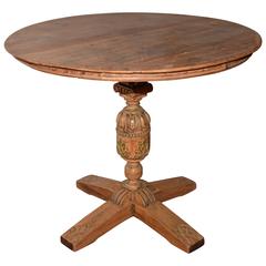Round Table with Jacobean Revival Base