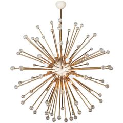 Mid Century-Modern Italian Antique Brass Sputnik Chandelier