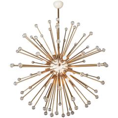 Mid Century-Modern Italian Antique Brass Sputnik Chandelier 9