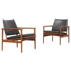 Set of Teak Easy Chairs "Broadway" by Torbjorn Afdal for Svein Bjørneng, 1958