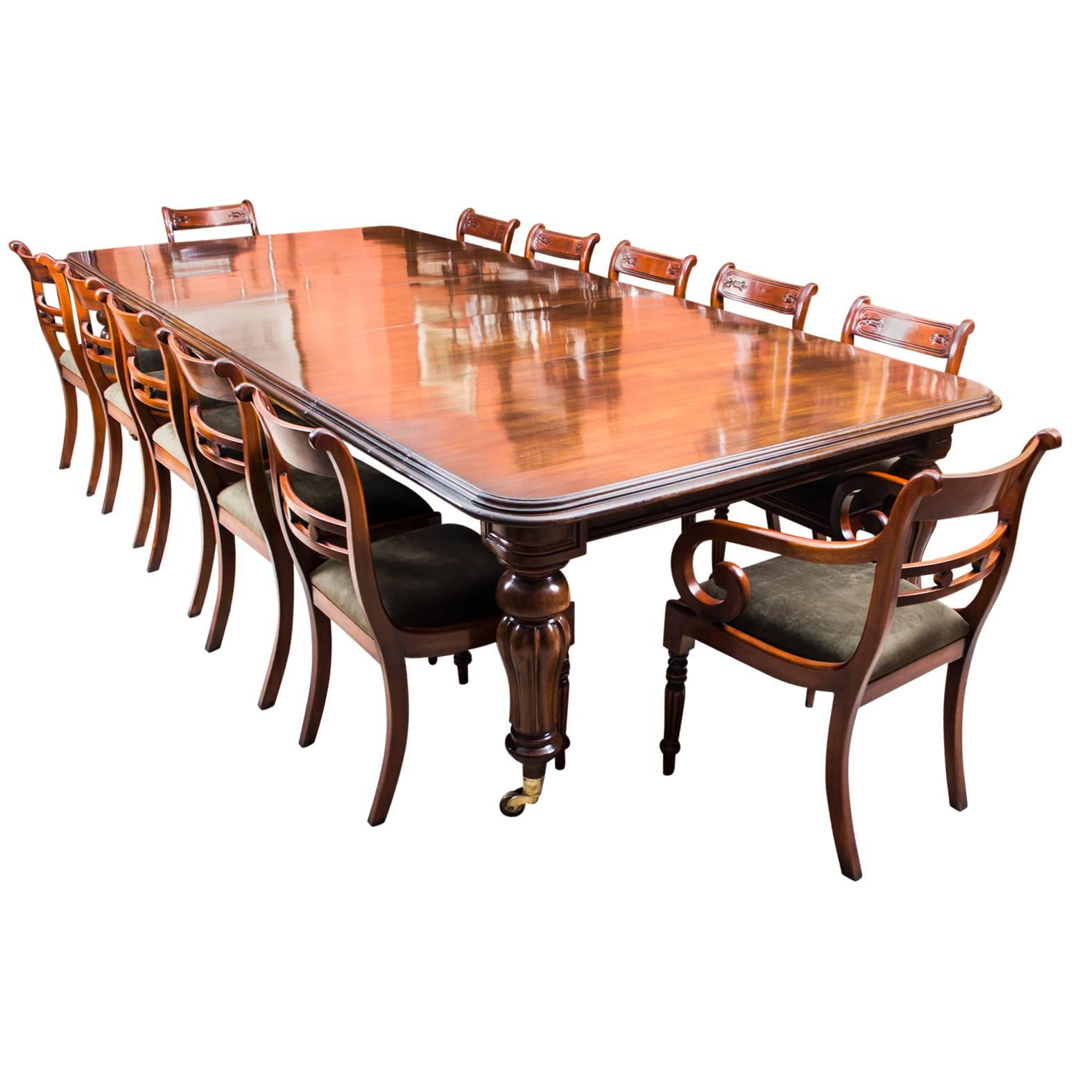 This is a superb large antique early Victorian dining table, circa 1850 in date, and bought on my last buying trip to Devon.

This amazing table is in really excellent condition, has four original leaves, can comfortably seat 12 people in comfort