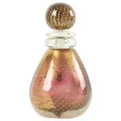 Large Italian Murano Glass Perfume Bottle and Stopper