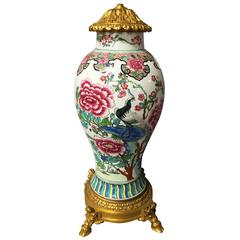 19th Century Famille Rose Vase / Lamp 10