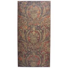 19th Century Italian Embossed Panel Formerly Part of a Screen