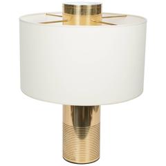 Round Modern Italian Brass Table Lamp 11