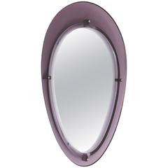 Italian Purple Lucite Mirror