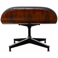 Eames Leather Rosewood 671 Ottoman for Herman Miller, 1970s