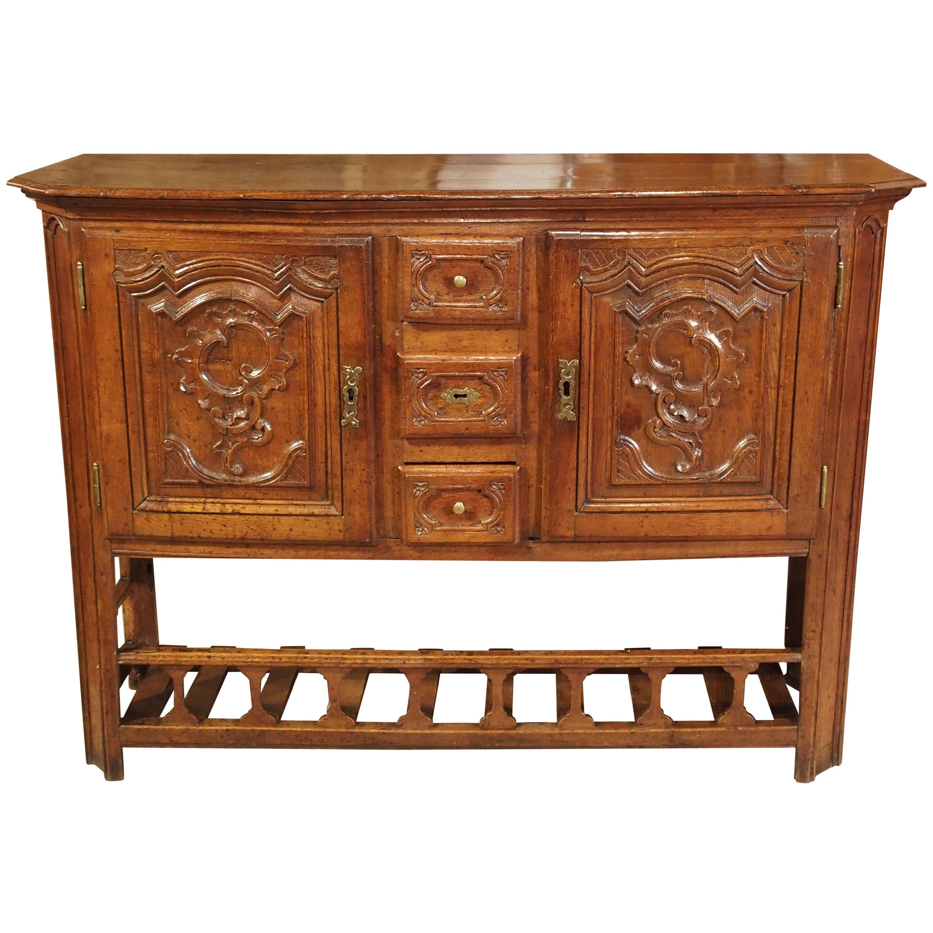 Antique Country French Kitchen Buffet from the Early 1800s