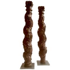 Pair of 18th Century Baroque Spanish Columns