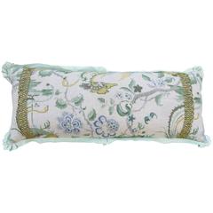 Antique Printed Linen Pillow by Mary Jane McCarty