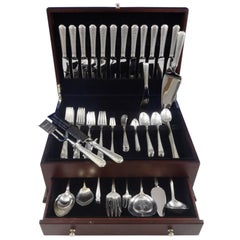 Old Brocade by Towle Sterling Silver Flatware Set for 12 Service 113 Pieces