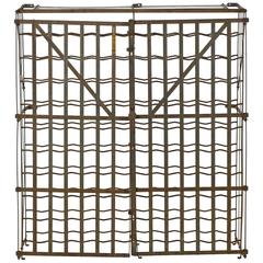 French Industrial Rigidex Dispose 100 Bottle Vintage Wine Rack, Mid-20th Century