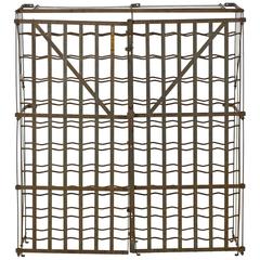 French Industrial Rigidex Dispose 100 Bottle Used Wine Rack, Mid-20th Century