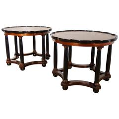 19th Century Italian Pair of Round Side Tables