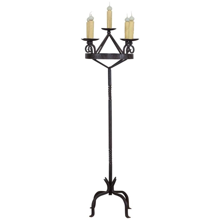Antique Italian Silver Leaf Carved Wood Candle Stand Floor Lamp ... Antique Italian Silver Leaf Carved Wood Candle Stand Floor Lamp ...