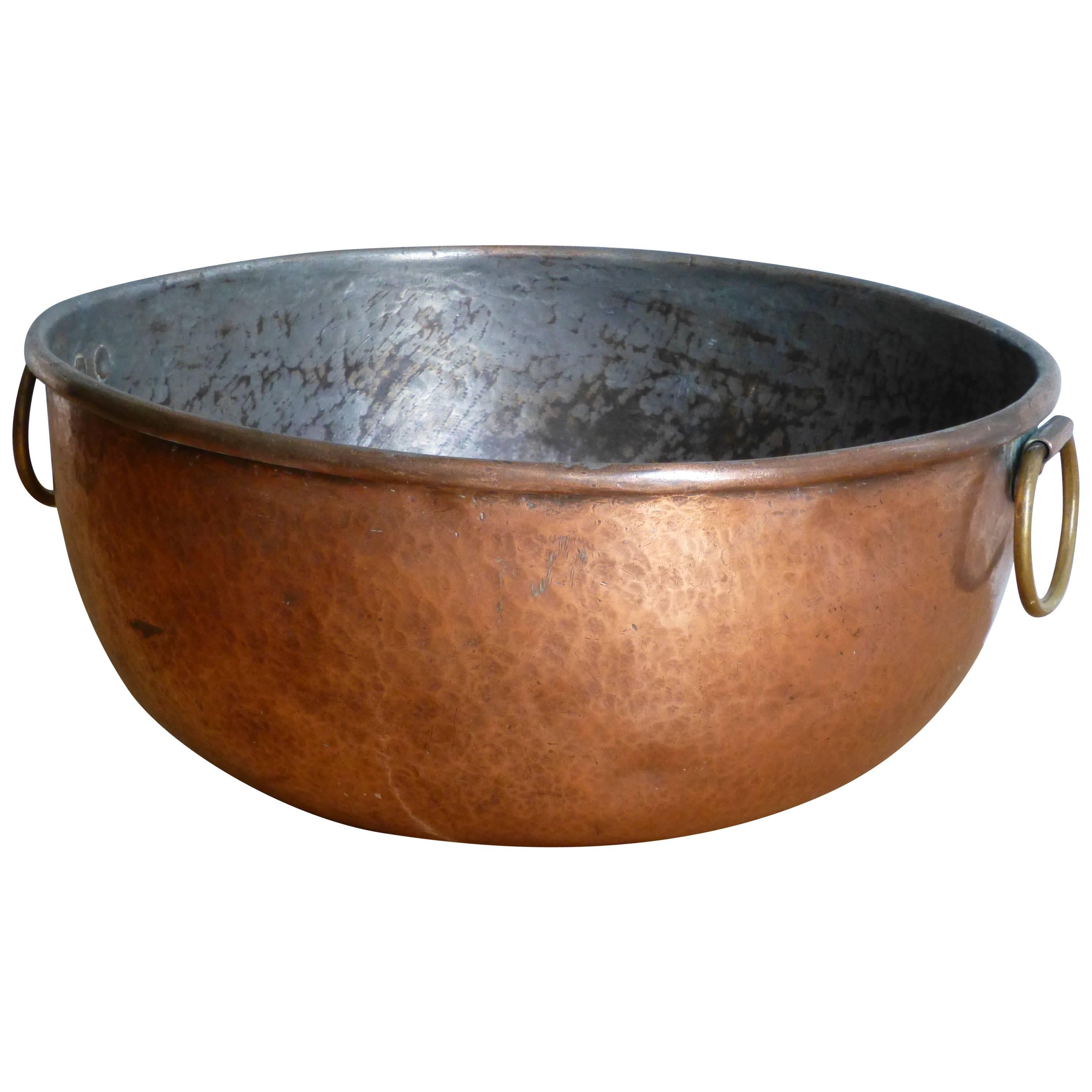 19th Century Copper Jam Bowl