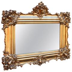 Mirror Made in Denmark with Original Gold Leaf Frame, 1820