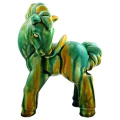 Rare Rörstrand Stoneware Figure by Gunnar Nylund, Horse