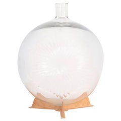 Rare Crystal Glass Globe Vase by Val Saint Lambert