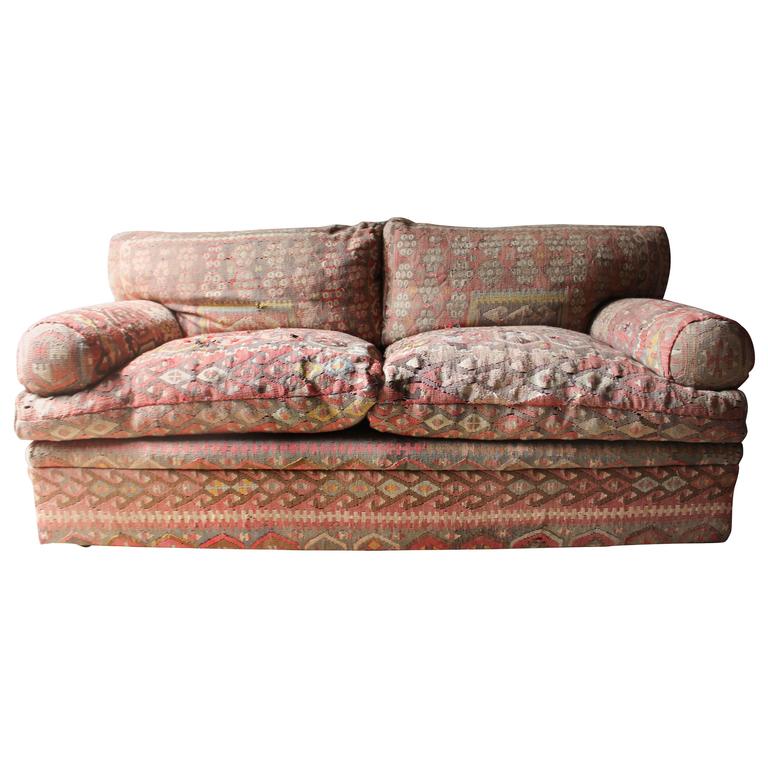 Good Quality Three-Seat Kilim Upholstered Sofa by George Smith, circa 1990  at 1stDibs | george smith kilim sofa, 1990 couch, 1990 sofa styles