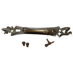 Bronze Art Nouveau Door Handle Belgian, circa 1890s