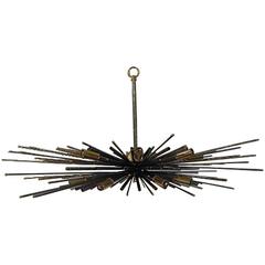 Oblique Dark Matter Chandelier hand made in the USA to Order by Lou Blass